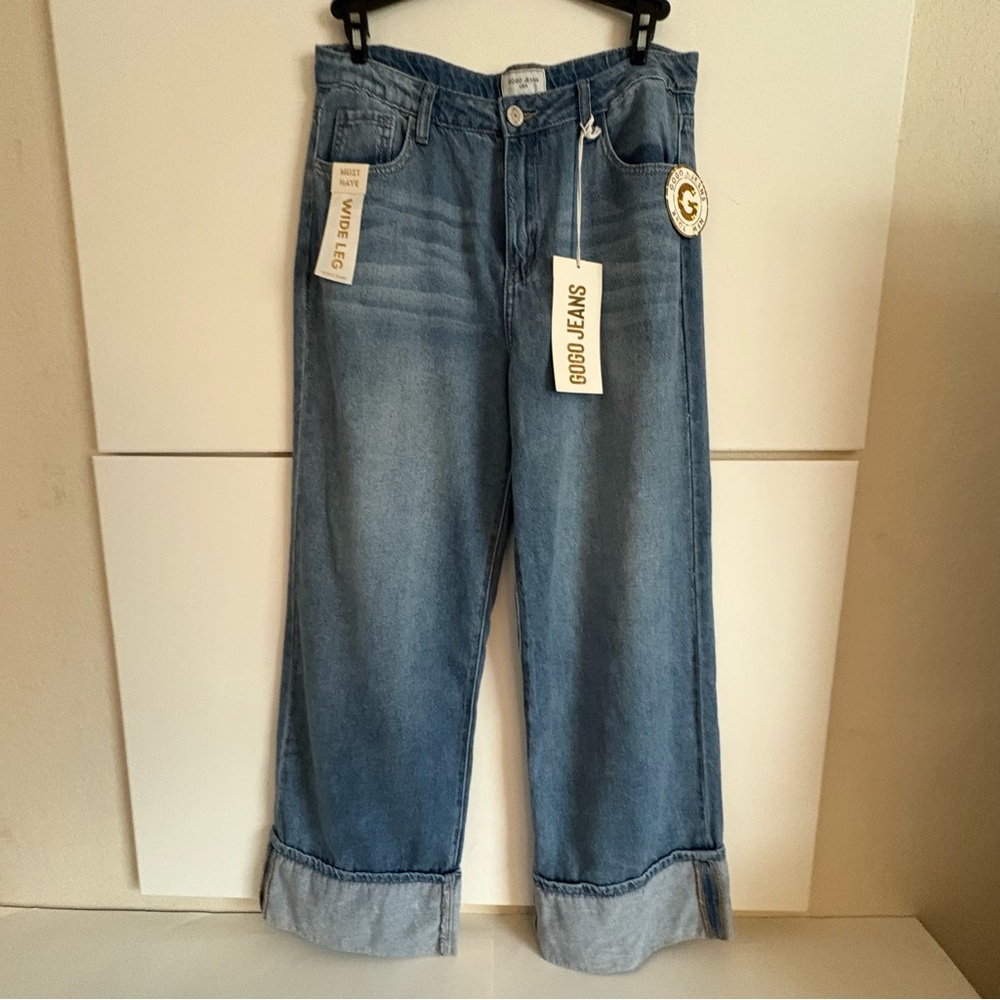 Gogo Jean USA Women's Blue Wide-Leg Jeans